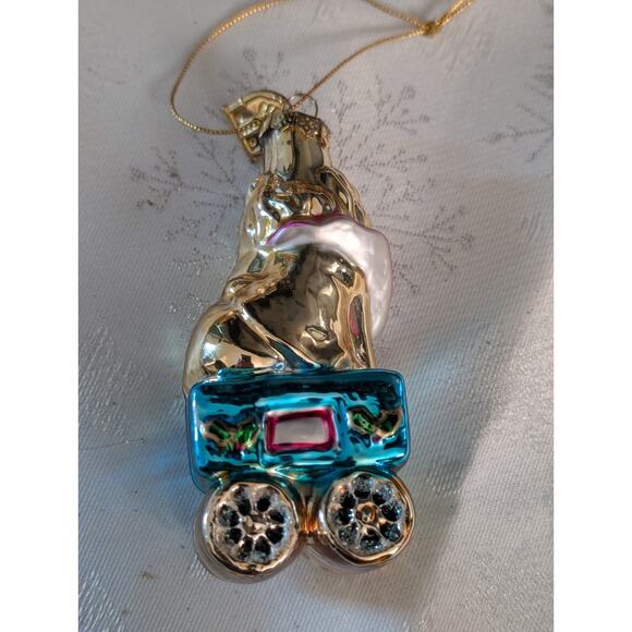 Thomas Pacconi Classics Hand-Blown Glass Lion on Train Ornament VNTG. 2004 - Picture 5 of 7